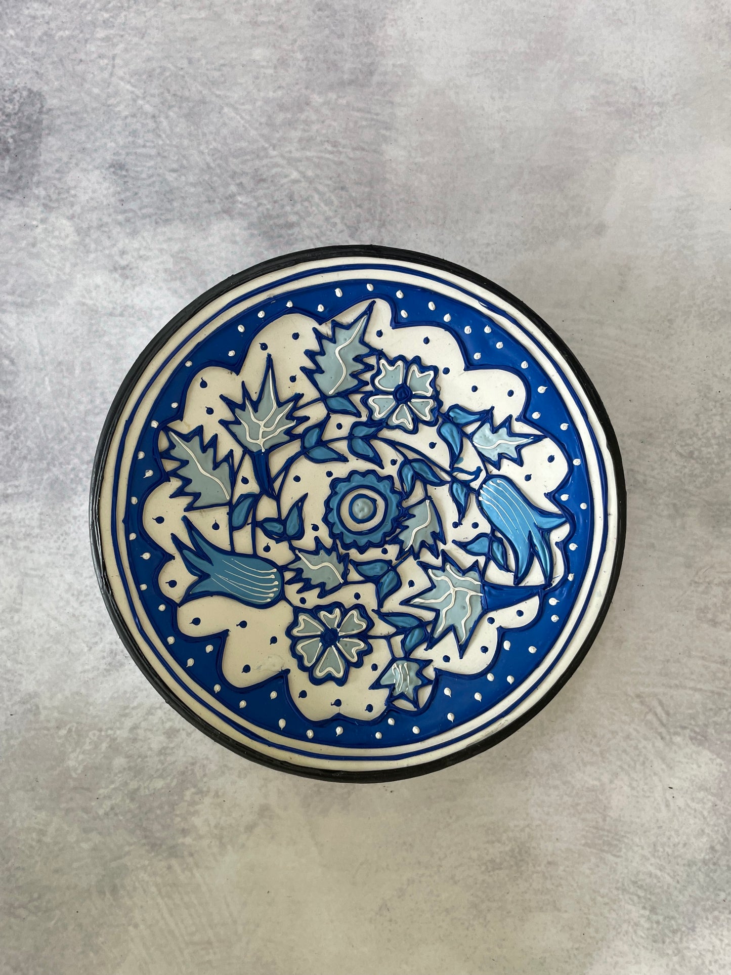 Celestial Bloom – Handcrafted 5.5" Inches Ceramic Wall Plate | Culture Aisle India