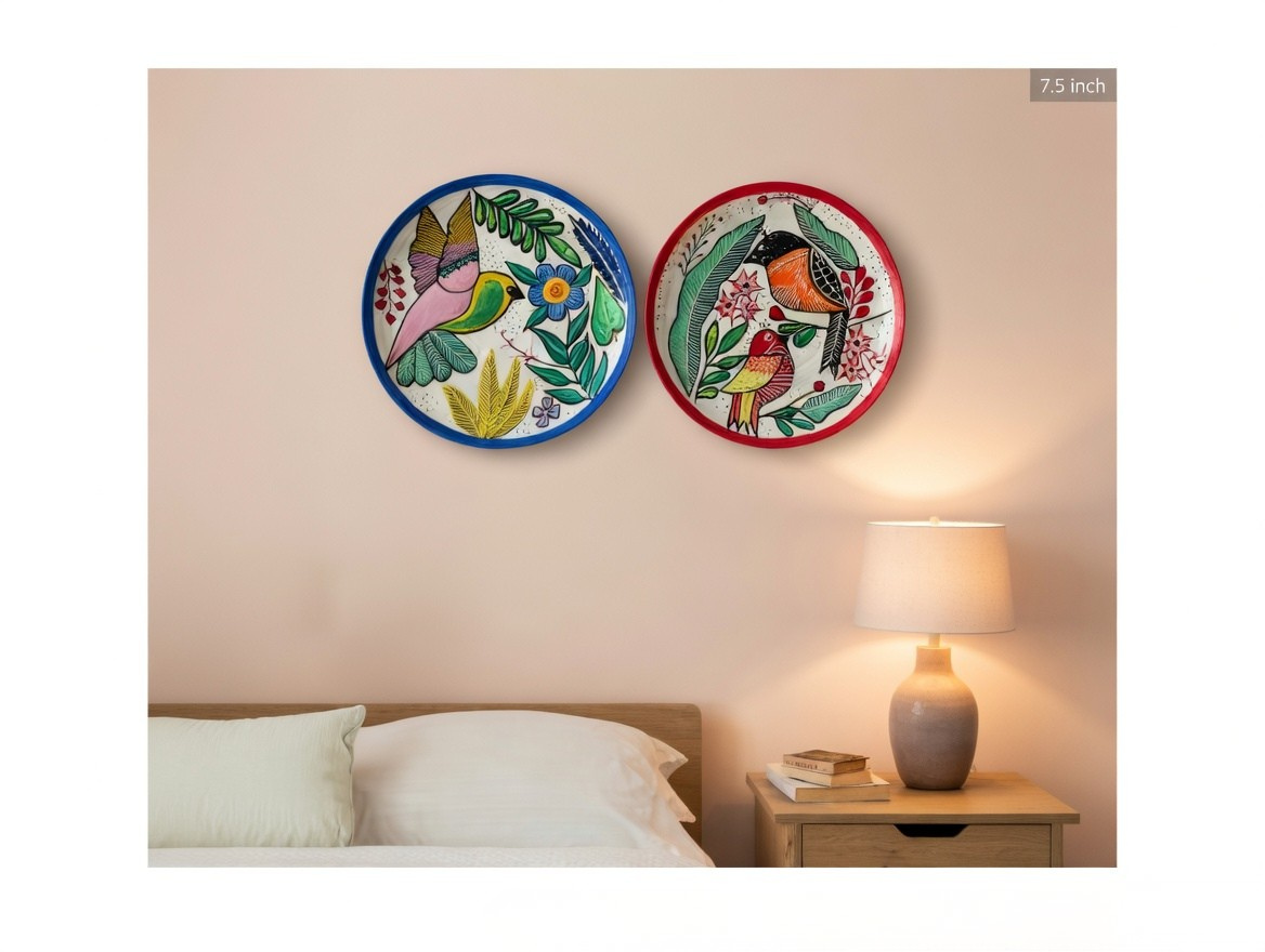 Handcrafted Wall Plate Set (2 Pieces)