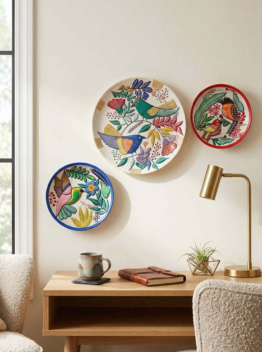 Handcrafted Wall Plate Set (3 Pieces)