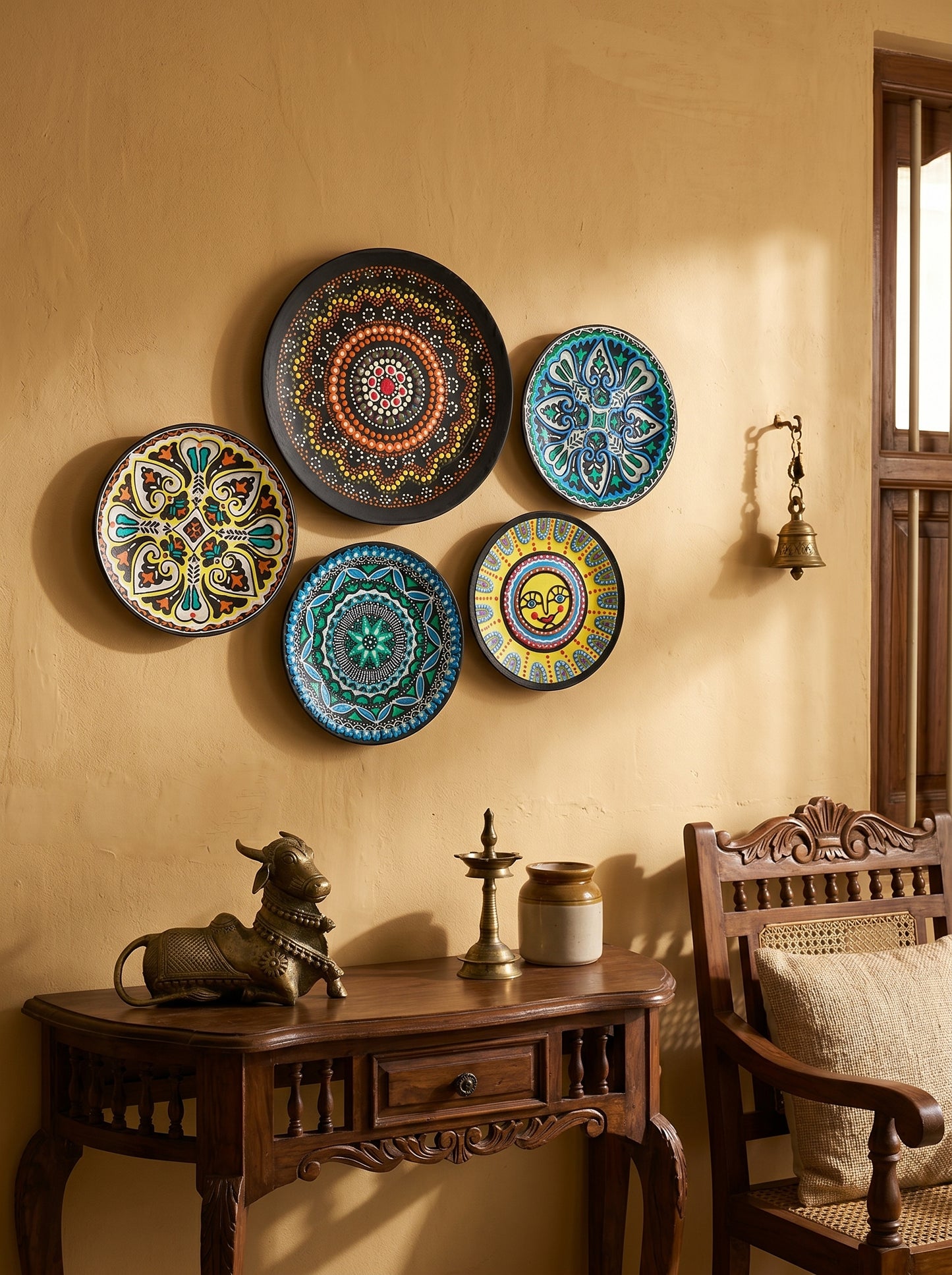 Handcrafted Wall Plate Set (5 Pieces)