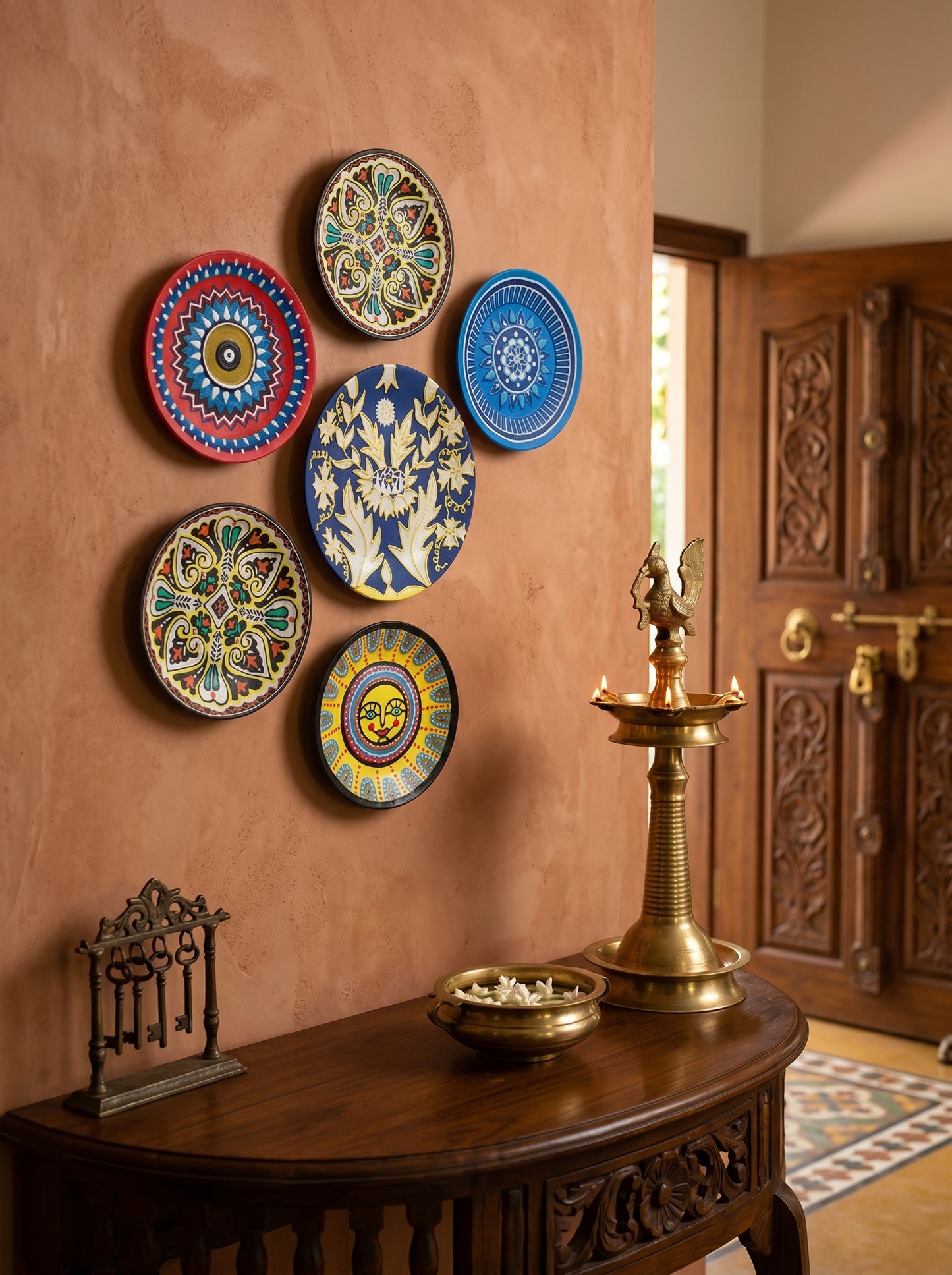 Handcrafted Wall Plate Set (5 Pieces)