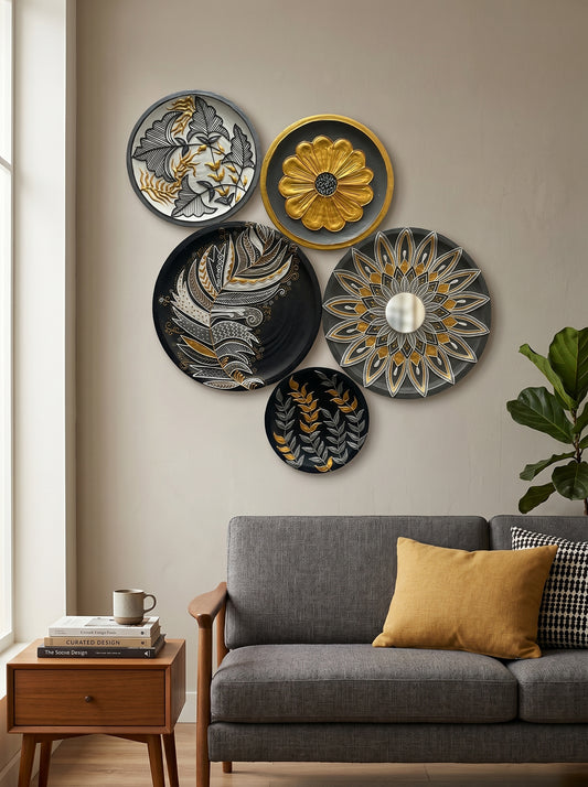 Handcrafted Wall Plate Set (5 Pieces)