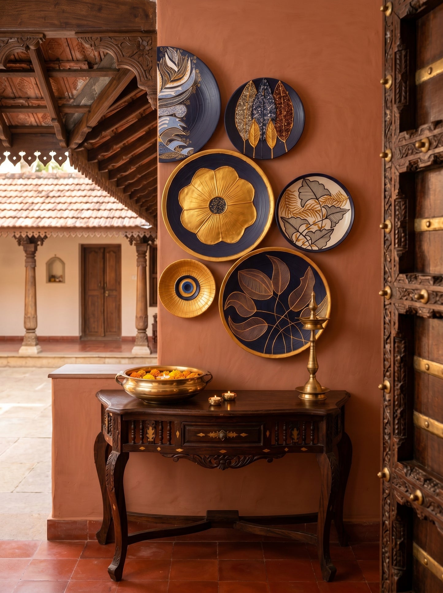 Handcrafted Wall Plate Set (7 Pieces)