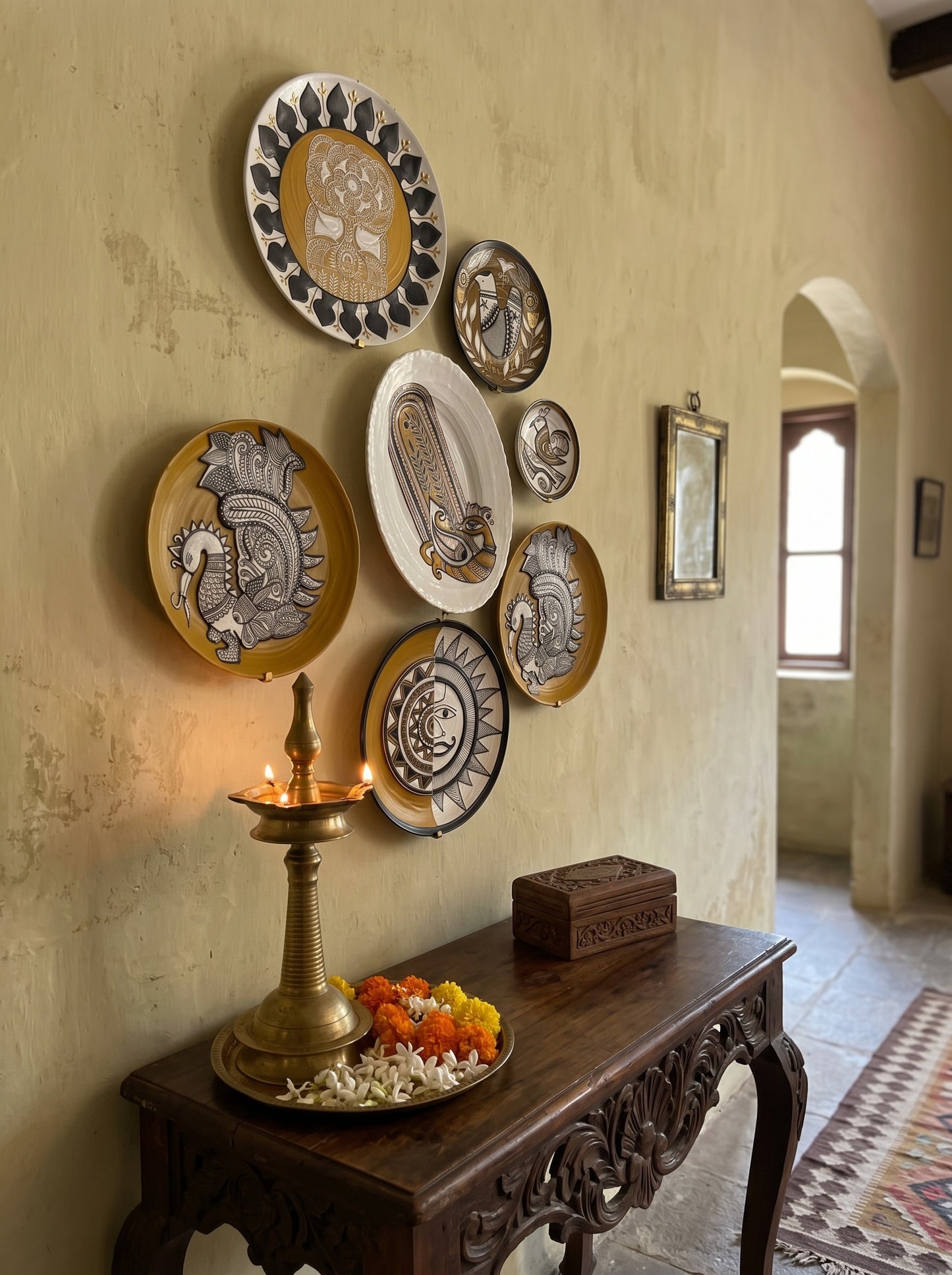 Handcrafted Wall Plate Set (6 Pieces)