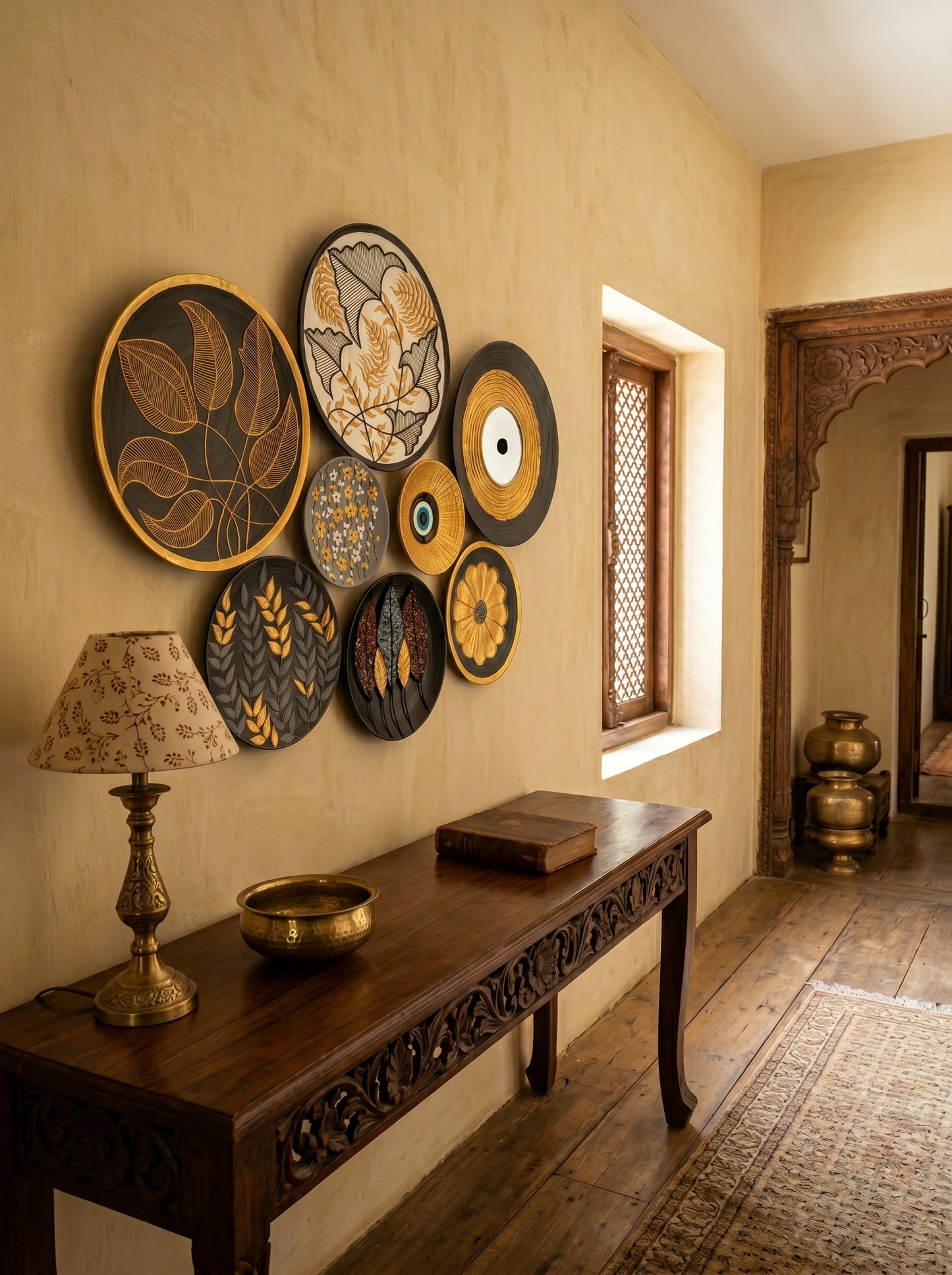 Handcrafted Wall Plate Set (8 Pieces)