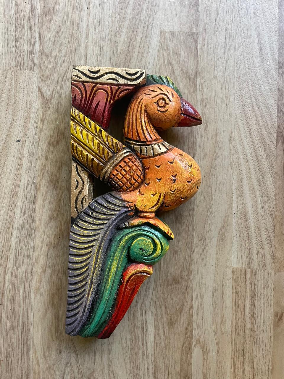 Avian Grace Yellow – Handcrafted Wooden Bird Panel (Pair)
