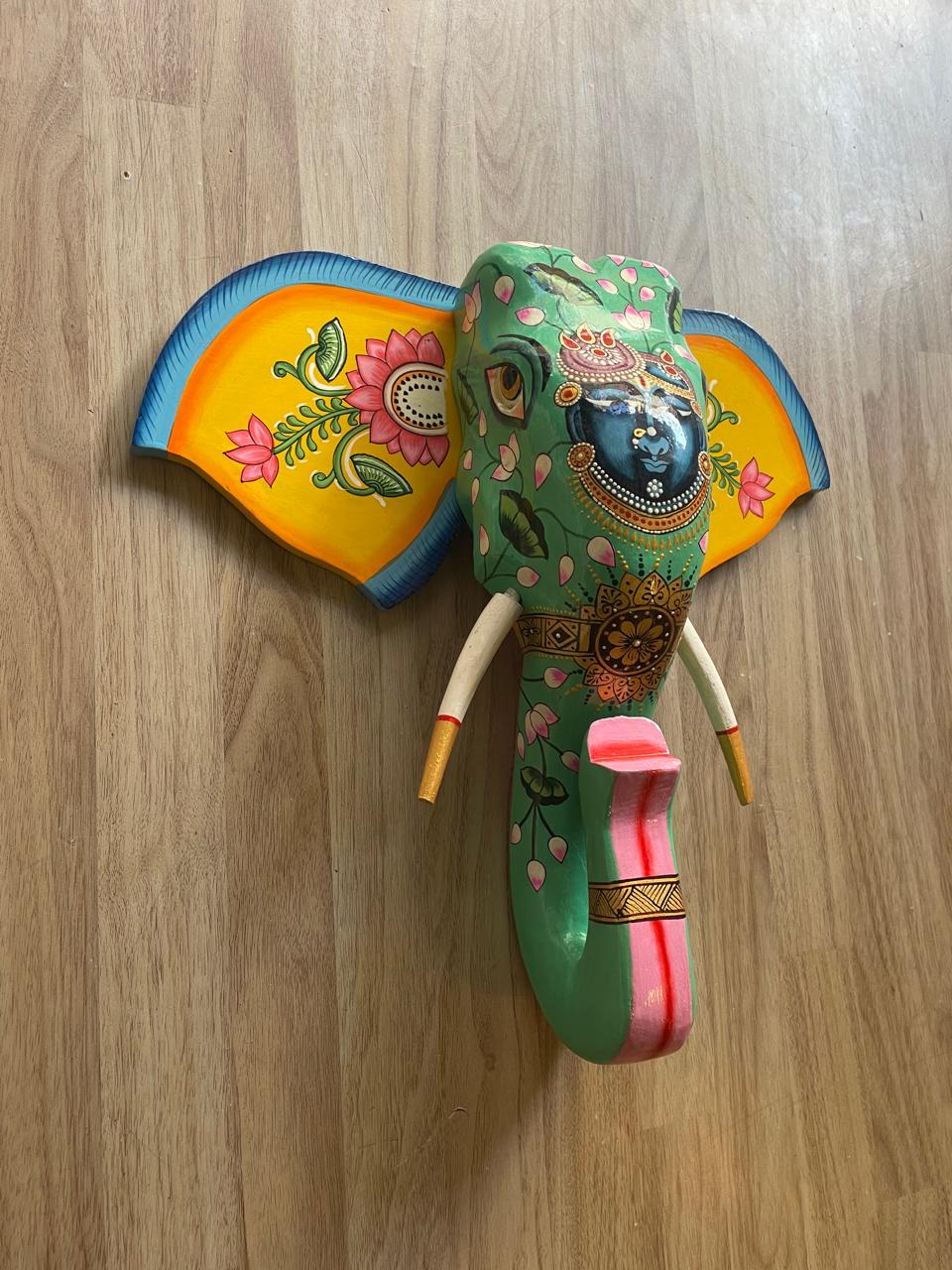Regal Elephant Head Mask – Symbol of Wisdom & Strength