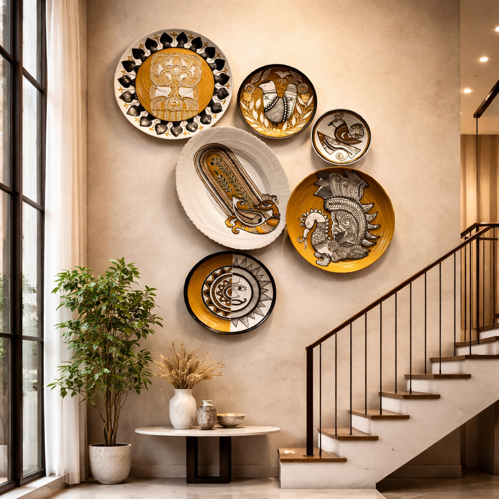 Handcrafted Wall Plate Set (6 Pieces)