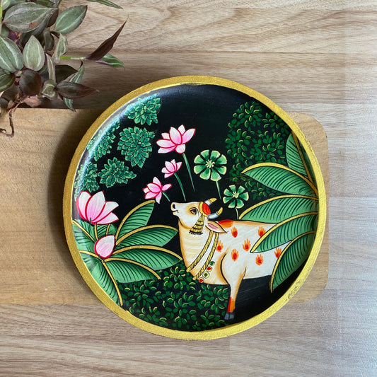 Kamadhenu in the Grove – Pichwai Wallplate
