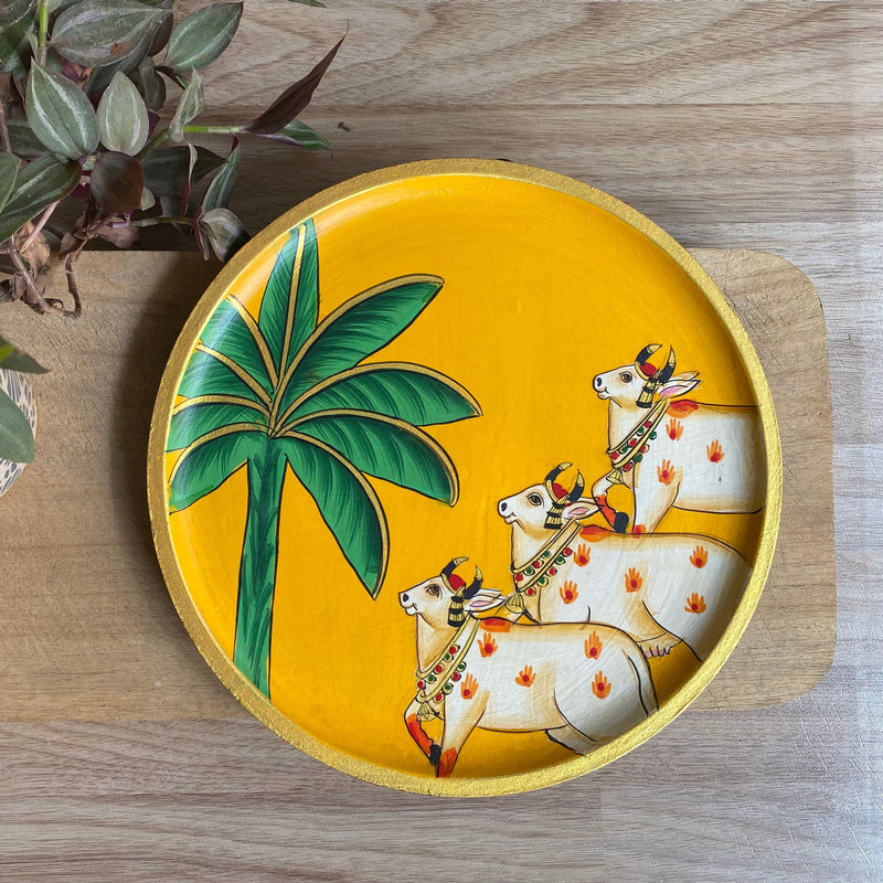 Harmony in Hooves - Handpainted Pichwai Wallplates