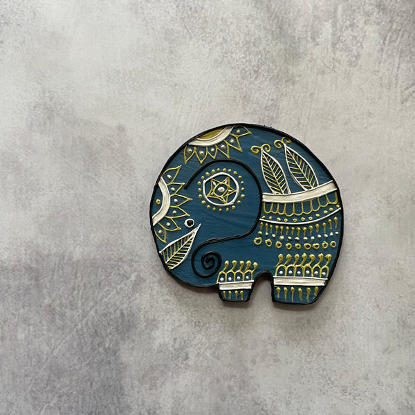 Handcrafted Tribal Elephant Fridge Magnet – Symbol of Wisdom & Strength | Culture Aisle India