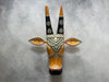 Hand-Painted Wooden Cow Head Wall Mask – Folk Art Decor by Indian Artisans