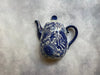 Wall-Mounted Ceramic Teapot – Dutch Blue Botanical & Bird Motif (Wall-Mountable )