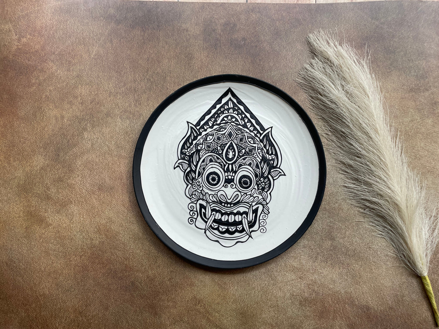 Guardian Spirit – Handcrafted Tribal Mask Wall Plate by Culture Aisle India