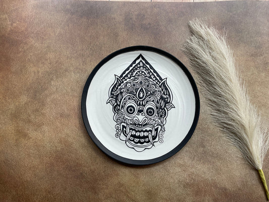 Guardian Spirit – Handcrafted Tribal Mask Wall Plate by Culture Aisle India
