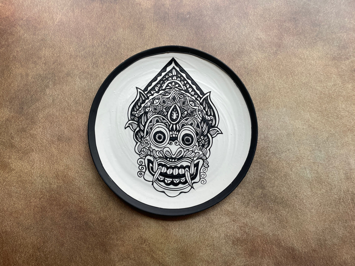 Guardian Spirit – Handcrafted Tribal Mask Wall Plate by Culture Aisle India