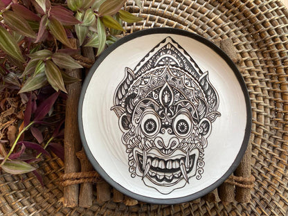 Guardian Spirit – Handcrafted Tribal Mask Wall Plate by Culture Aisle India