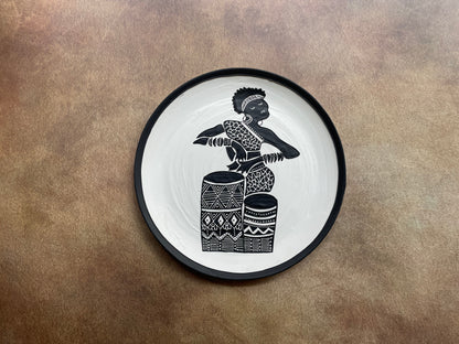 Rhythm of the Tribe – Handcrafted African Drummer Wall Plate by Culture Aisle India