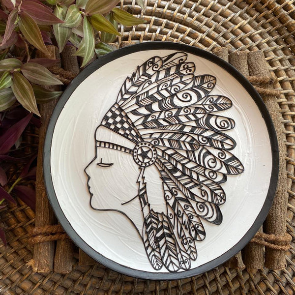 Spirit of the Tribe: African Woman Decorative Plate” by Culture Aisle India