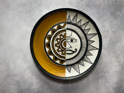 "Surya – Contemporary Folk Sun Wallplate" | Culture Aisle India