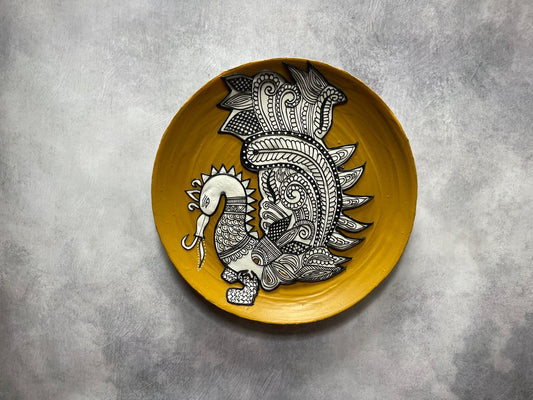 Mehndi Mayur – Handcrafted Wallplate with Intricate Peacock Design | Culture Aisle India