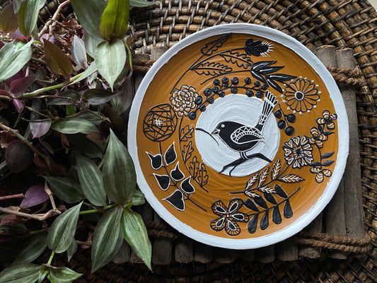 Bageecha Goonj – Handcrafted Wallplate with Songbird and Floral Motifs"| Culture Aisle India