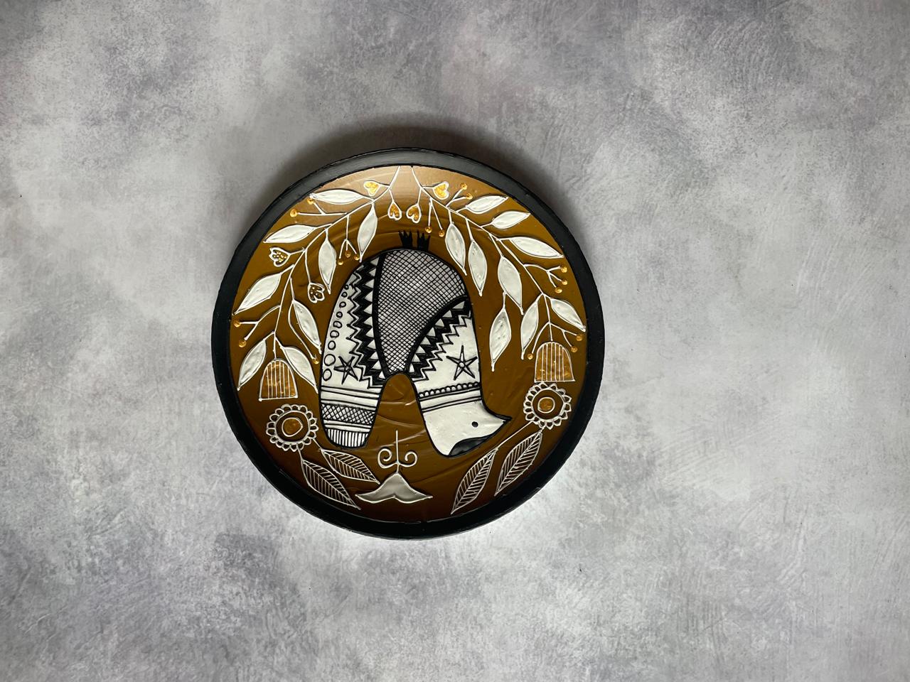 Vann Pallavi – Tribal Lovebirds Handcrafted Wallplate| Culture Aisle India