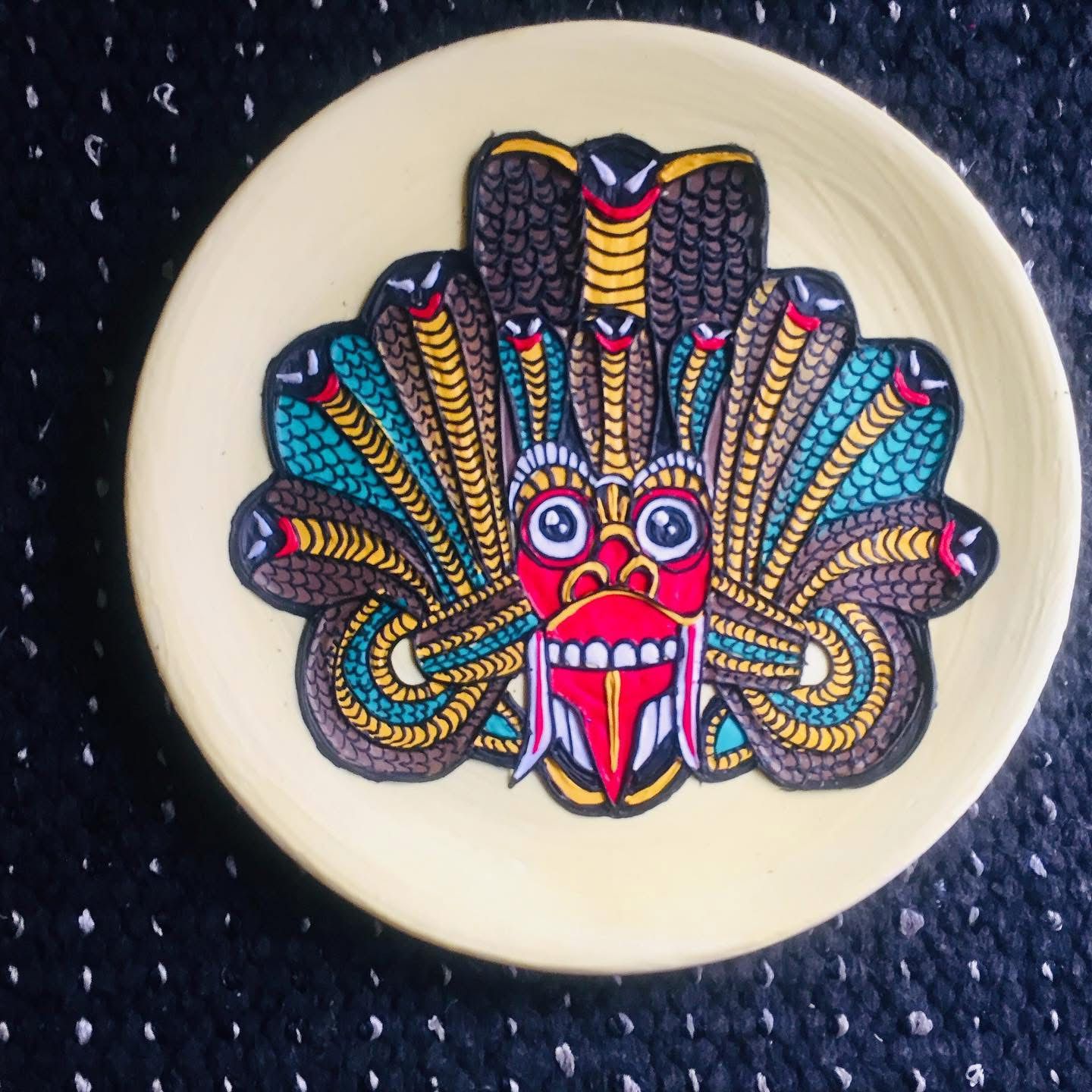 Serpent Spirit – Sri Lankan Mask Wallplate