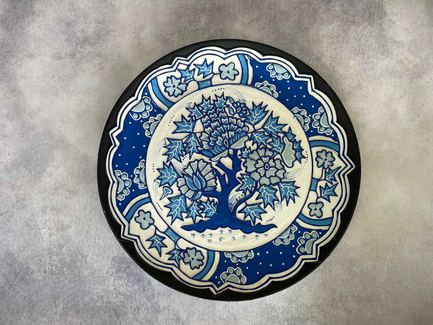 "Tree of Tranquility – 10.5'' Inches Handcrafted Ceramic Wall Plate"/ Culture Aisle India