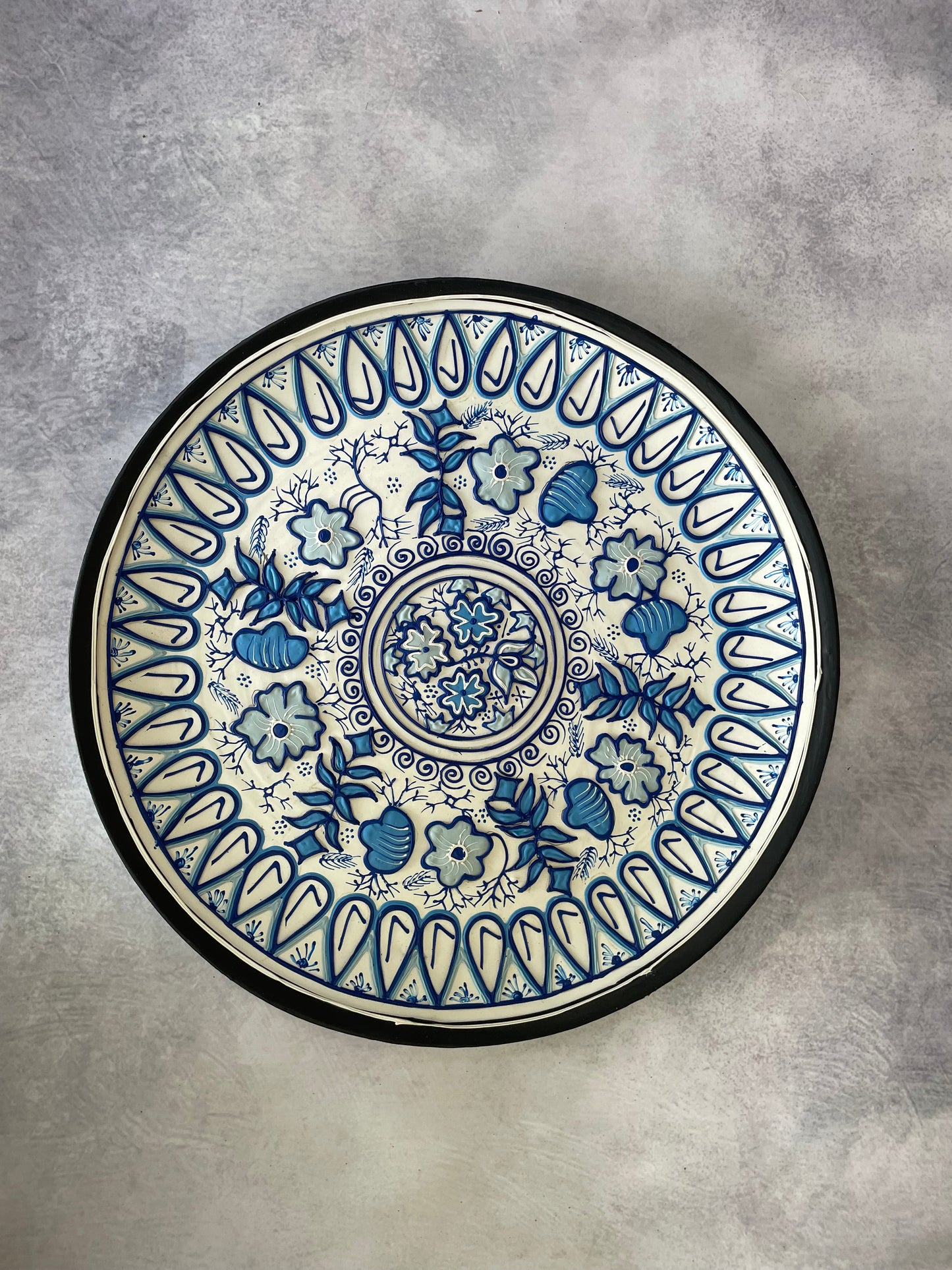 Garden Bloom Mandala – 10.5'' Inches  Handcrafted Wall Plate