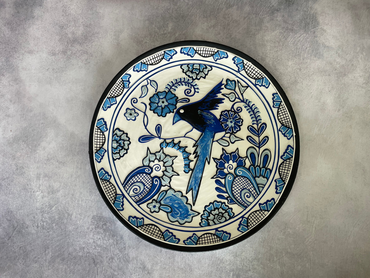 Bluebird Serenity Wallplate/ 10.5 In/ Culture Aisle India