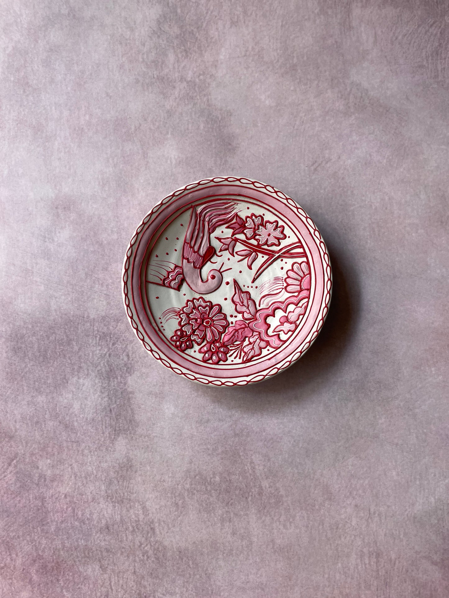 Handcrafted Vermilion Flight Wall Plate (5.5") | Culture Aisle India
