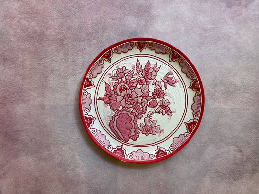 Handcrafted Crimson Blossom Bouquet Wallplate/ 10.5'' Inches  / Culture Aisle India