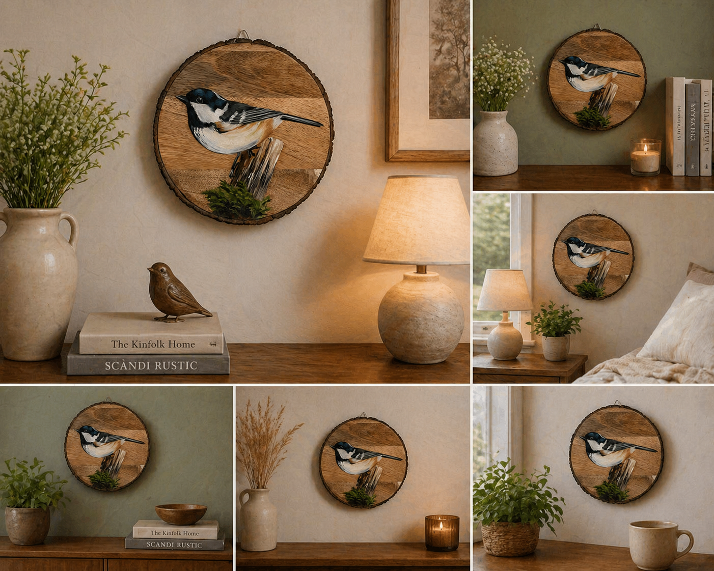 Sparrow Essence – Handcrafted Wooden Wallplate
