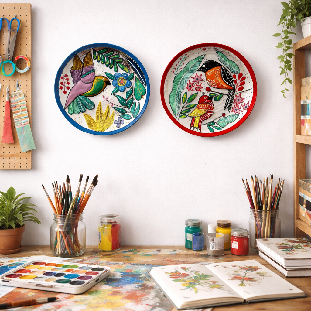 Handcrafted Wall Plate Set (2 Pieces)