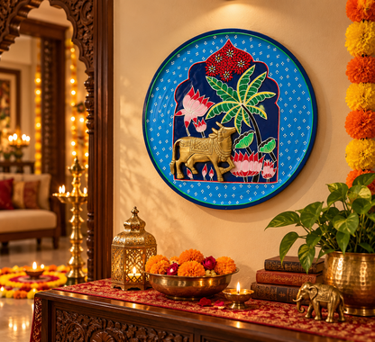Indian Heritage Gift Hamper – Handcrafted Folk Art Wall Plate
