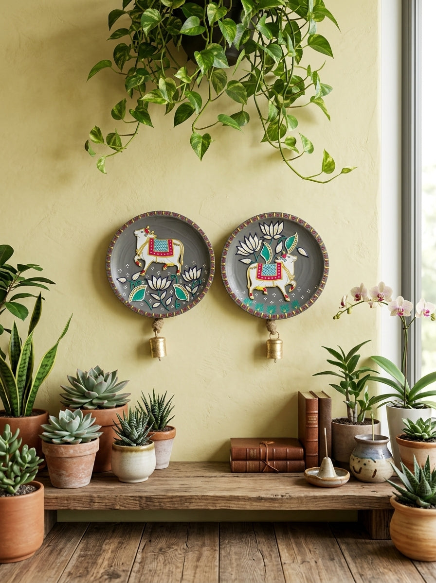 Handcrafted Wall Plate Set (2 Pieces)