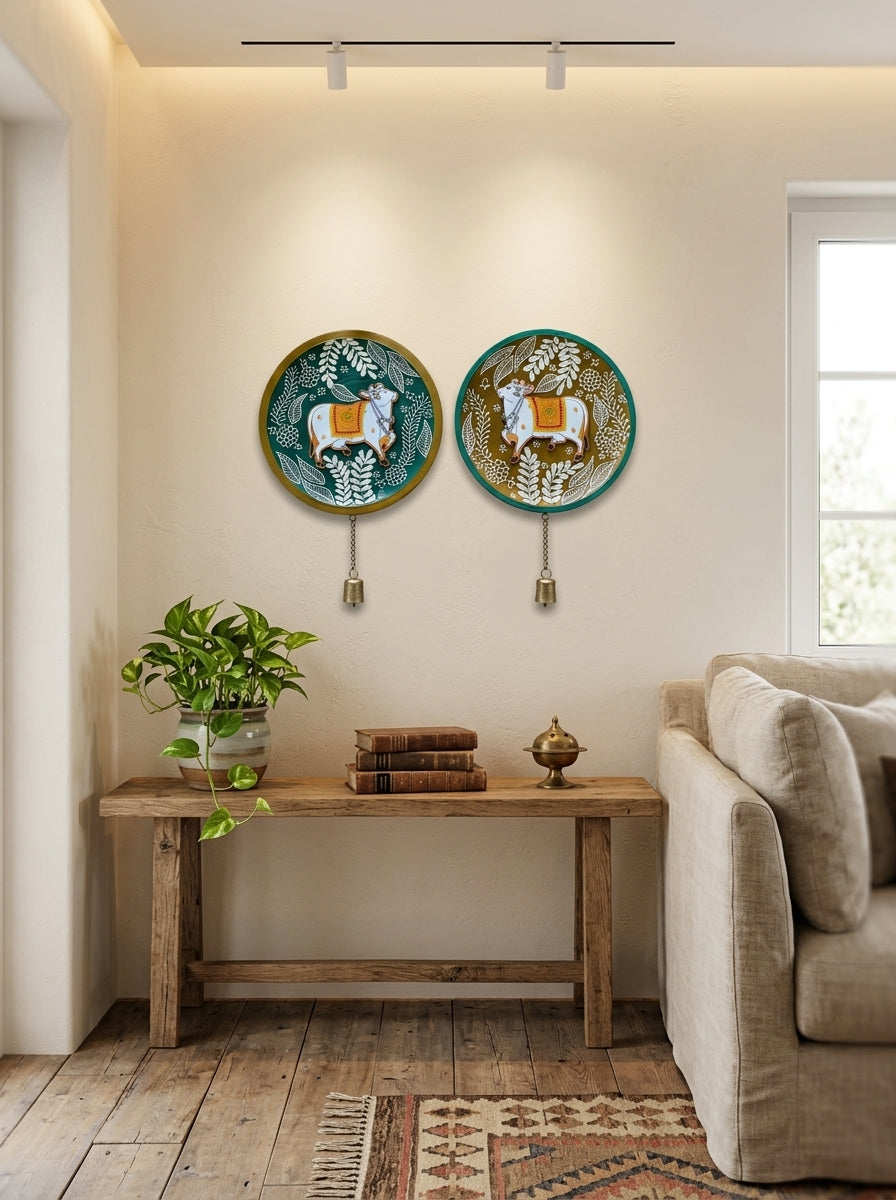 Handcrafted Wall Plate Set (2 Pieces)