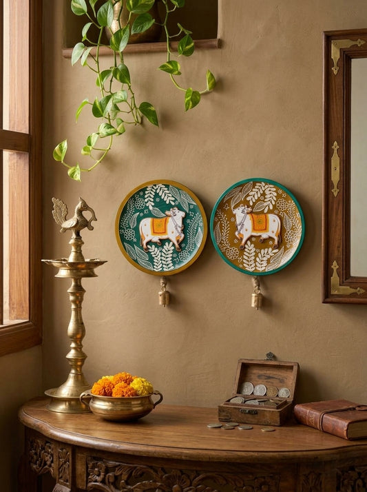 Handcrafted Wall Plate Set (2 Pieces)