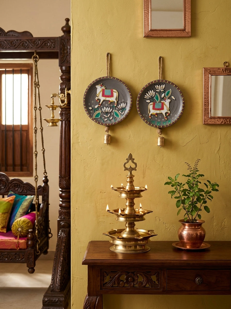 Handcrafted Wall Plate Set (2 Pieces)