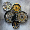 Handcrafted Black & Gold Wall Plate Set (5 Pieces) (SET1)