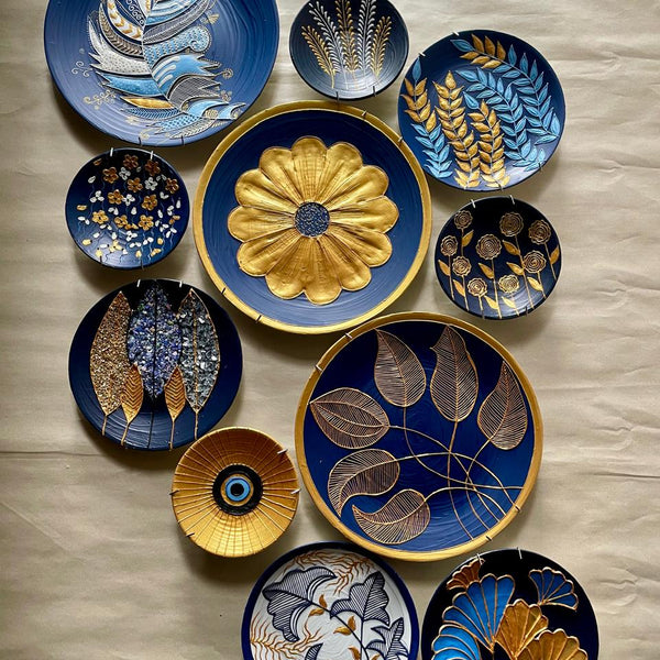Handcrafted Wall Plate Set (11 Pieces)