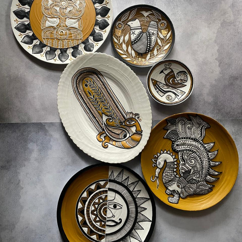 Handcrafted Wall Plate Set (6 Pieces)