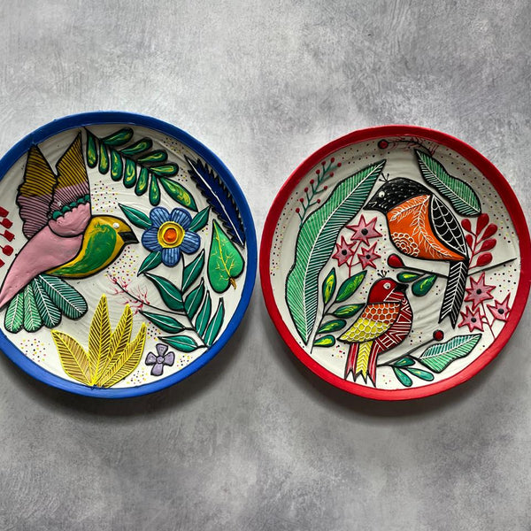Handcrafted Wall Plate Set (2 Pieces)