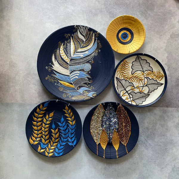 Handcrafted Wall Plate Set (5 Pieces)
