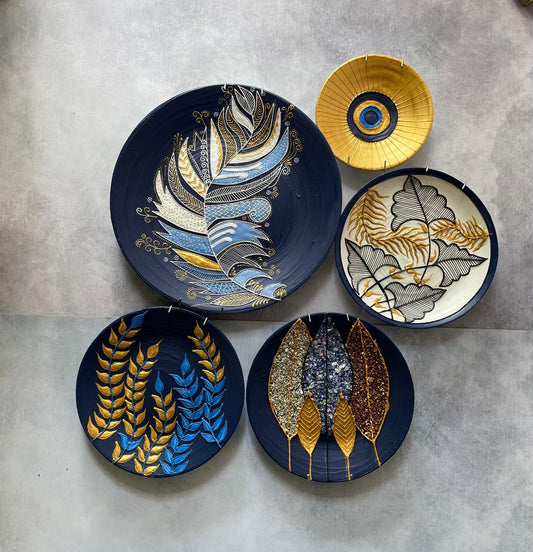 Handcrafted Wall Plate Set (5 Pieces)