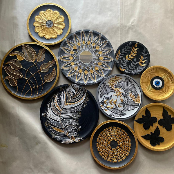 Handcrafted Luxe Wall Plate Set (9 Pieces) (SET2)
