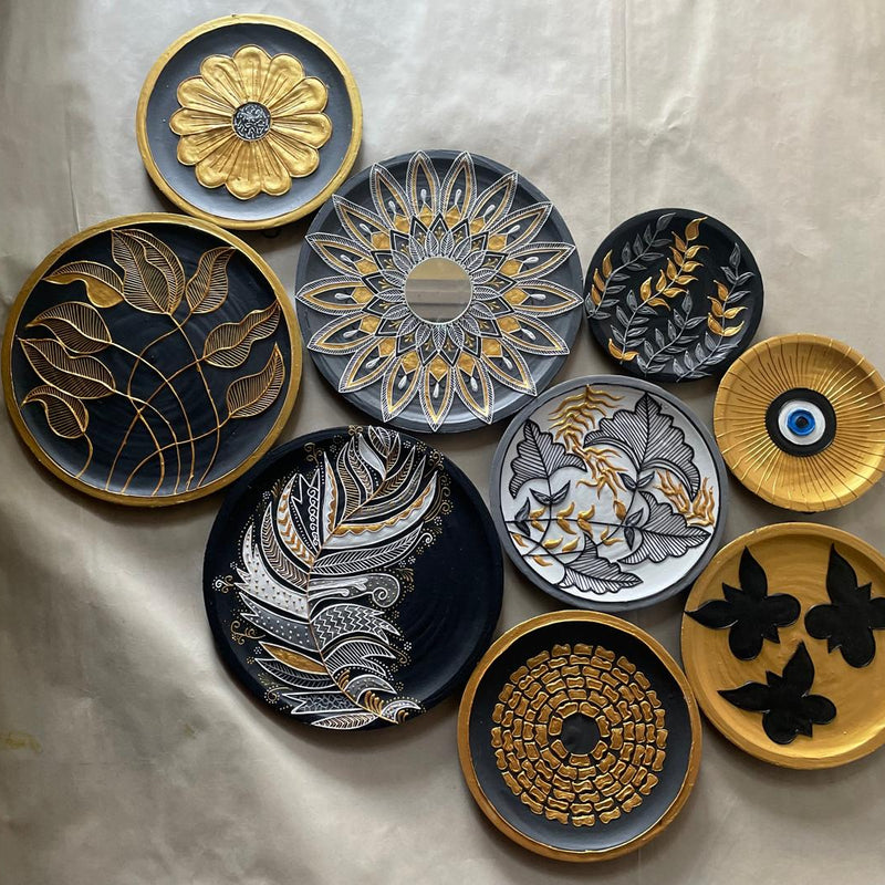 Handcrafted Luxe Wall Plate Set (9 Pieces) (SET2)