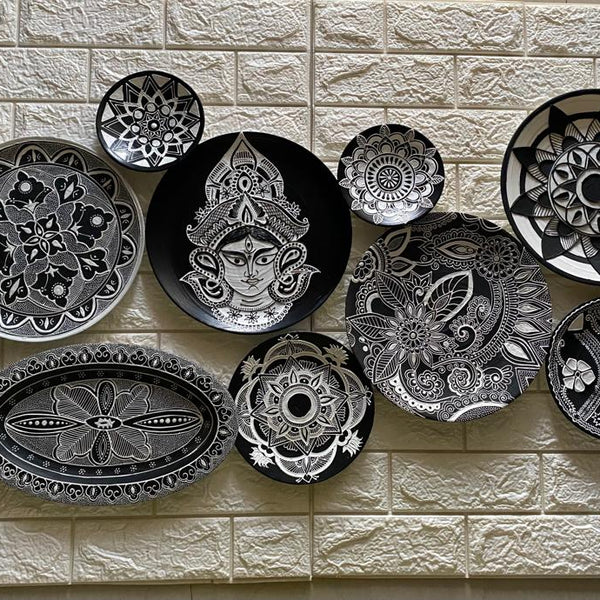 Handcrafted Wall Plate Set (10 Pieces)