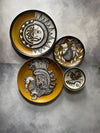 Handcrafted Designer Wall Plate Set (4 Pieces)
